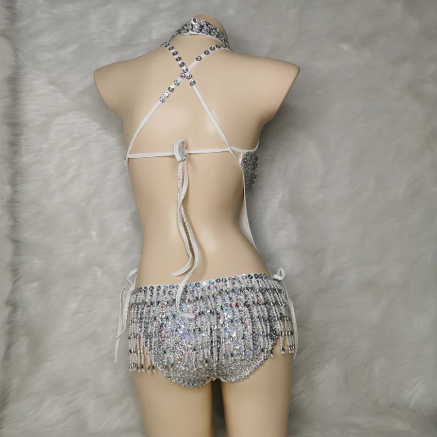 Fringe Sequin Rave Festival Bodysuit for Women